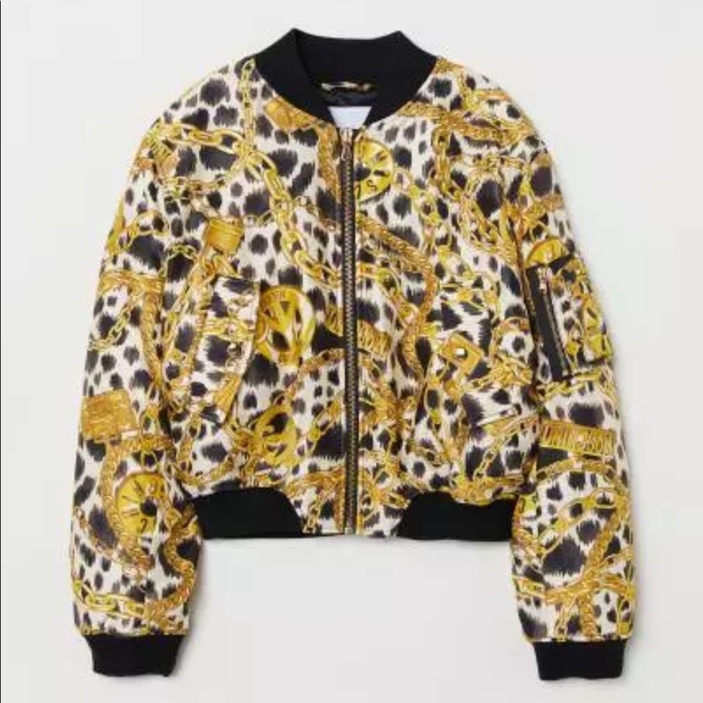 NWT H&M x Moschino authentic bomber size M